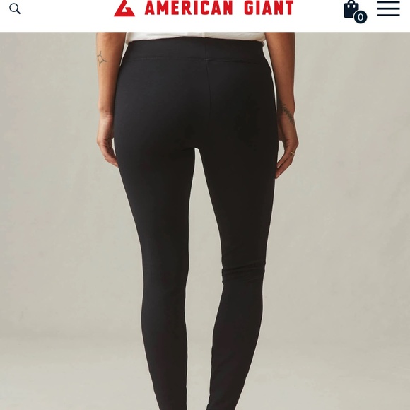 American Giant  Black leggings size 10 - Picture 1 of 6